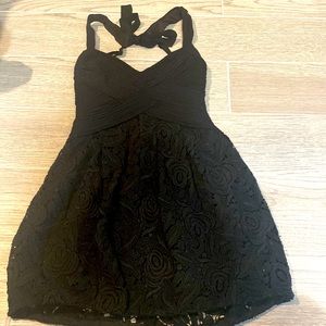 Rare Bcbg Maxazria Black dress with lace bottom